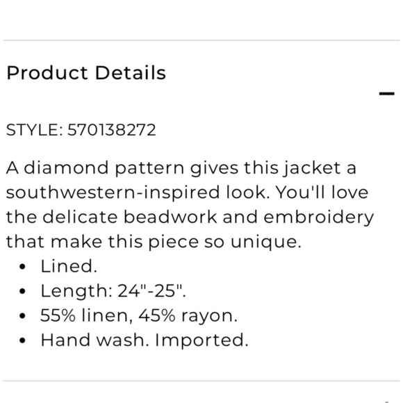 Chico’s Womens Jacket size L Beaded Boho Embroidered Cotton Khaki - Picture 10 of 12